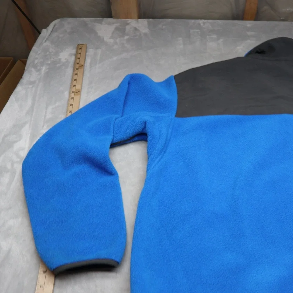 North Face Denali Jacket Men XL Blue Black Polartec Insulated Fleece Heavyweight